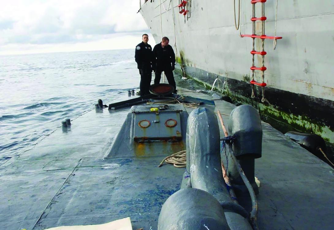 Drug trafficking using submarines