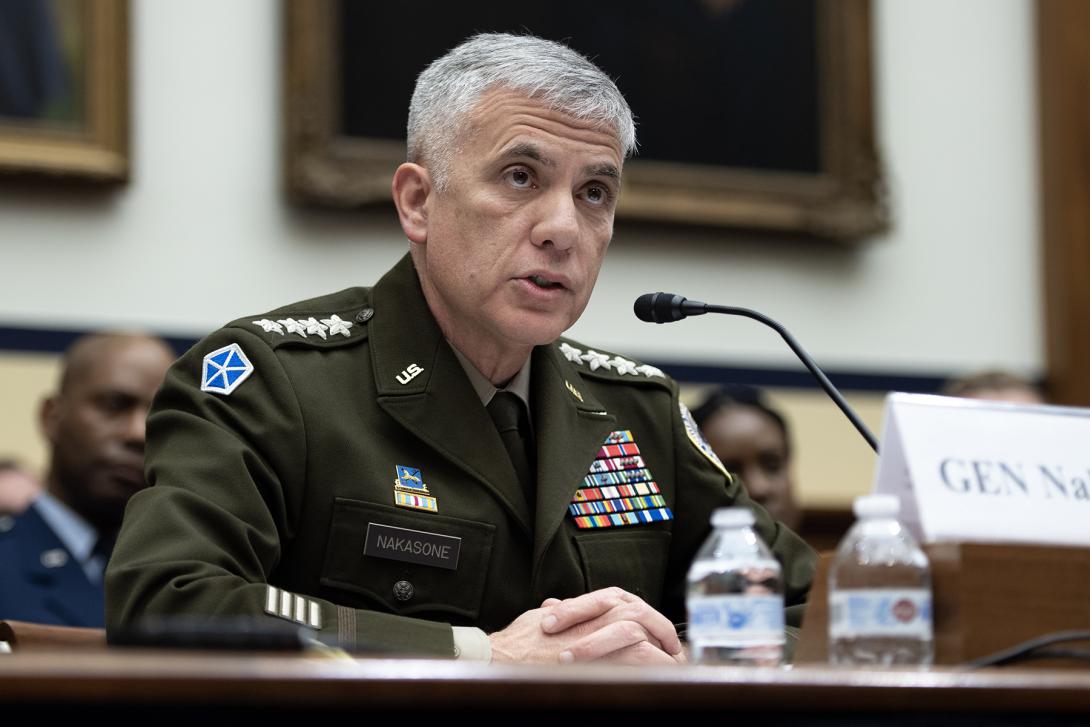 Army Gen. Paul Nakasone, commander of U.S. Cyber Command, testifies before the House Armed Services Committee in Washington, D.C. March 30, 2023. Photo: E.J. Hersom, Department of Defense.