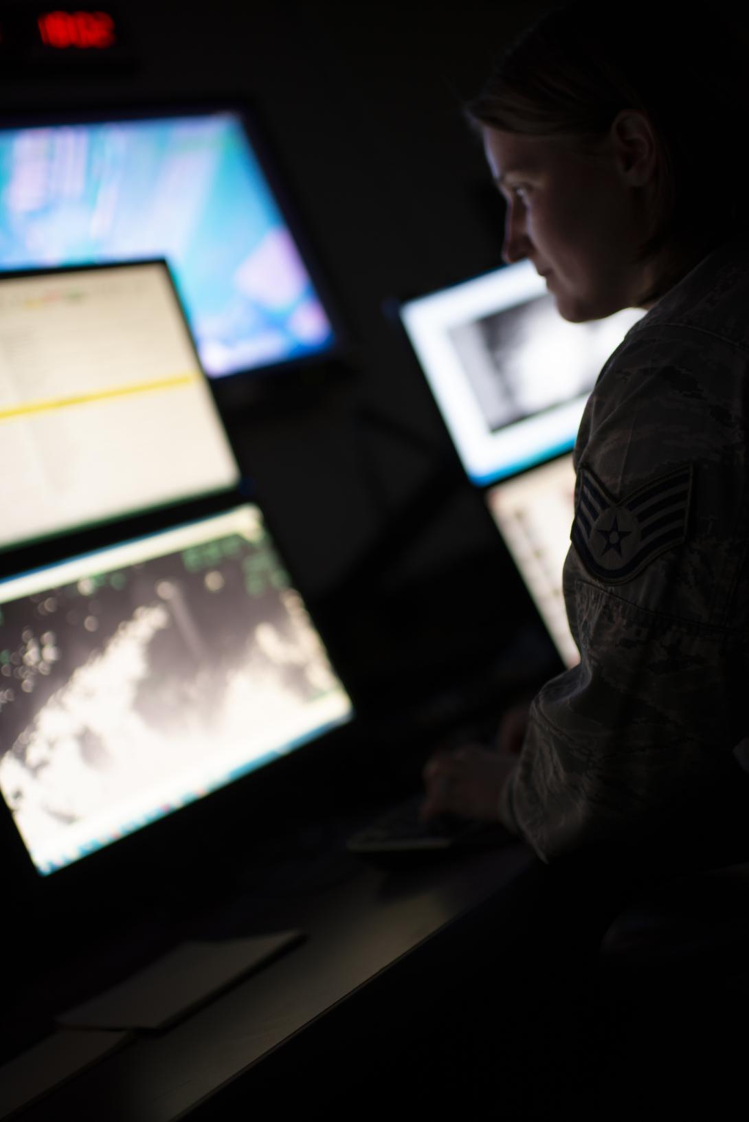 Intelligence analysts train at Hulman Field Indiana National Guard Base, Indiana in October 2019. Credit: Tech. Sgt. Roland Sturm