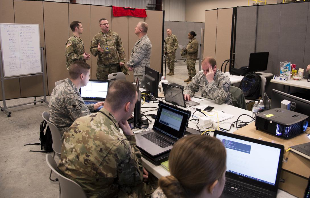 The Cyber Mission Assurance teams by the National Guard help secure critical infrastructure that services DoD installations. U.S. Army National Guard Photo by Staff Sgt. George B. Davis. 