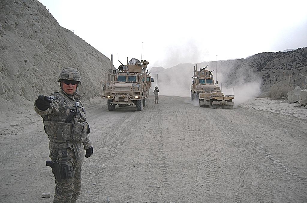 In this 2011 photo, then-1st Lt. Jeremy Becker, USA, led a platoon for route clearance as part of the 287th Engineer Military Augmentation Company in Gardez, Afghanistan. Credit: 1st Lt. Nicholas Rasmussen, U.S. Army