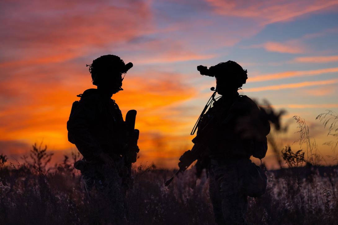 Marines stand by after conducting a simulated force-on-force exercise at Marine Corps Auxiliary Landing Field, Bogue, North Carolina, December 6, 2023. While big data is big data and artificial intelligence systems are important, small data can be helpful at the tactical edge. Credit: Marine Lance Cpl. Eric Dmochowski
