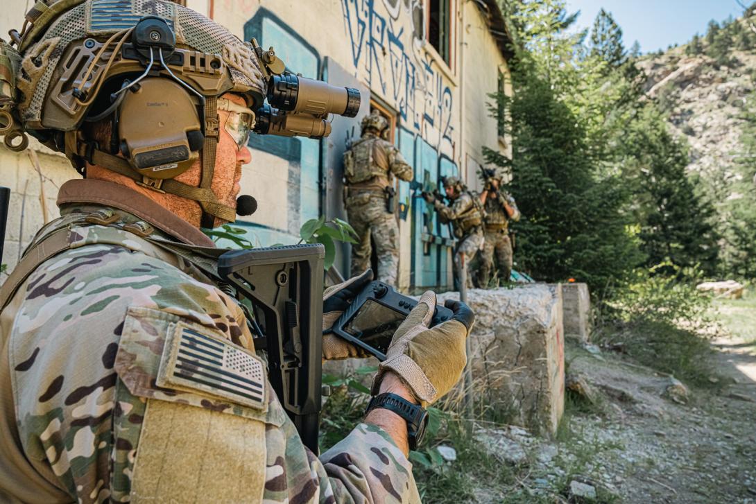 U.S. Marines evaluate controllers. Photo credit: AeroVironment.