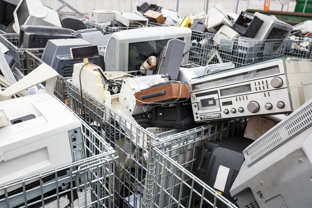 The United States is far from recycling discarded electronics to make new ones. Credit: zlikovec/Shutterstock