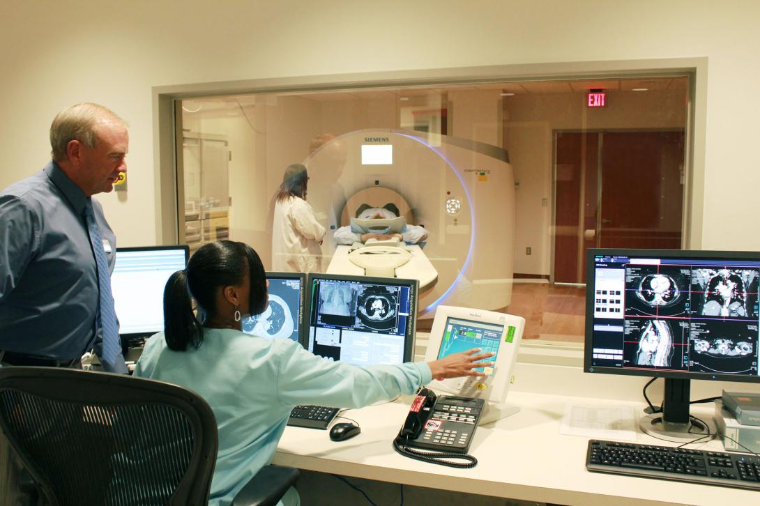 Computer tomography (CT) scans have acted as a vital tool in patient diagnosis and treatment. With AI, charts and analysis can be studied better and at a more rapid pace. Image by National Institutes of Health