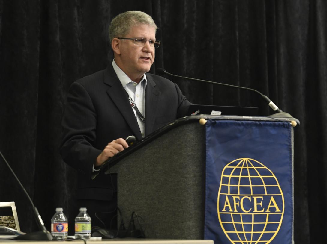 Randy Resnick, senior advisor, Zero Trust Portfolio Management Office, DoD, speaks at TechNet Cyber in Baltimore.