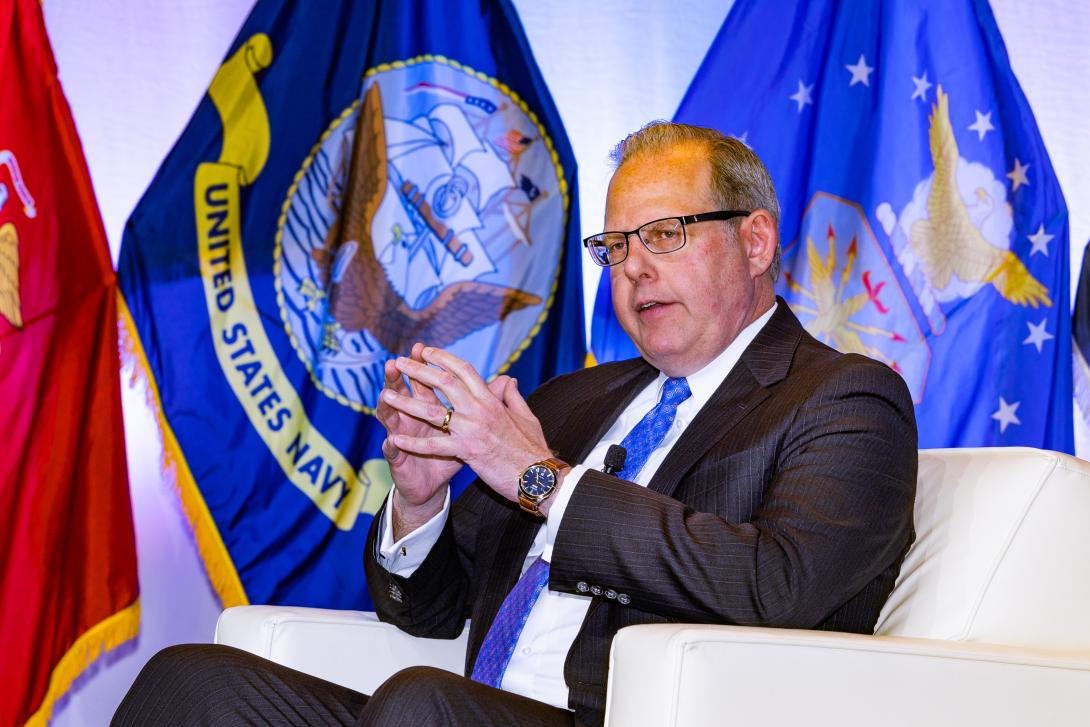 Department of Defense Chief Information Officer John B. Sherman will step down from his position at the end of June 2024. He has served as the Defense Department’s top IT official since 2021. He was a key speaker at AFCEA International's TechNet Cyber in 2023. Photo by Mike Carptenter