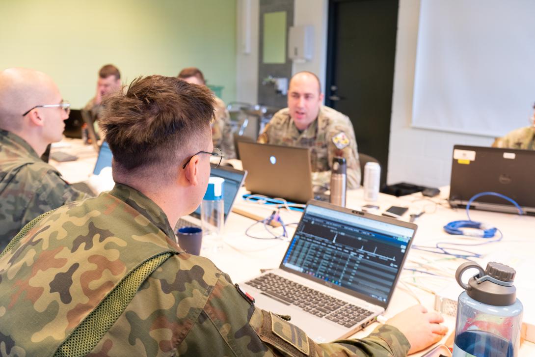 The Maryland Air National Guard partnered with Estonia’s Cyber Command to host exercise Baltic Blitz. Photo credit: 1st Sgt. Thaddeus Harrington, Maryland Army National Guard.