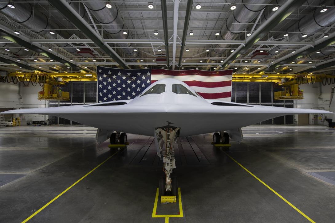 The B-21 Raider was unveiled to the public at a ceremony December 2022, in Palmdale, California. The U.S. military needs a command and control architecture that brings together the B-21 and its other nuclear deterrence capabilities. Credit: U.S. Air Force photo.