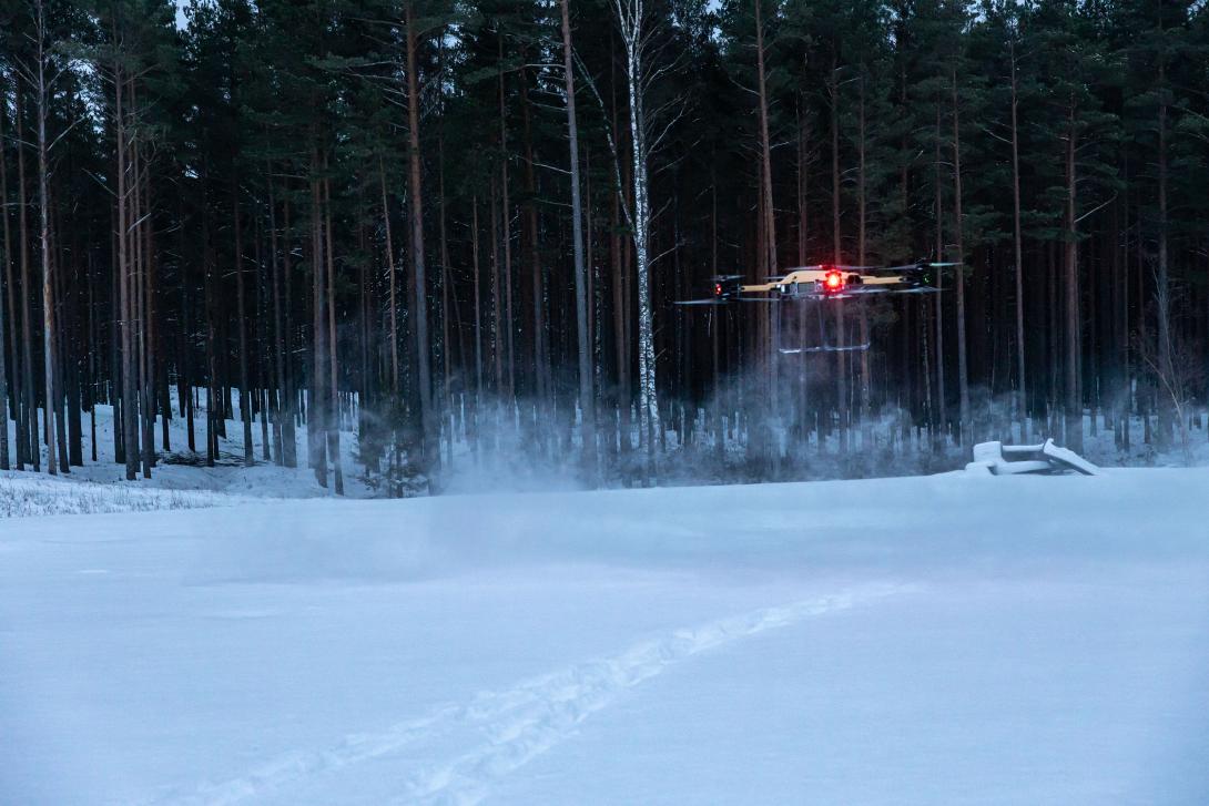 U.S. Marines partake in test flight operations in Finland to study drone capabilities in arctic climates. Credit: Lance Cpl. Christian Salazar