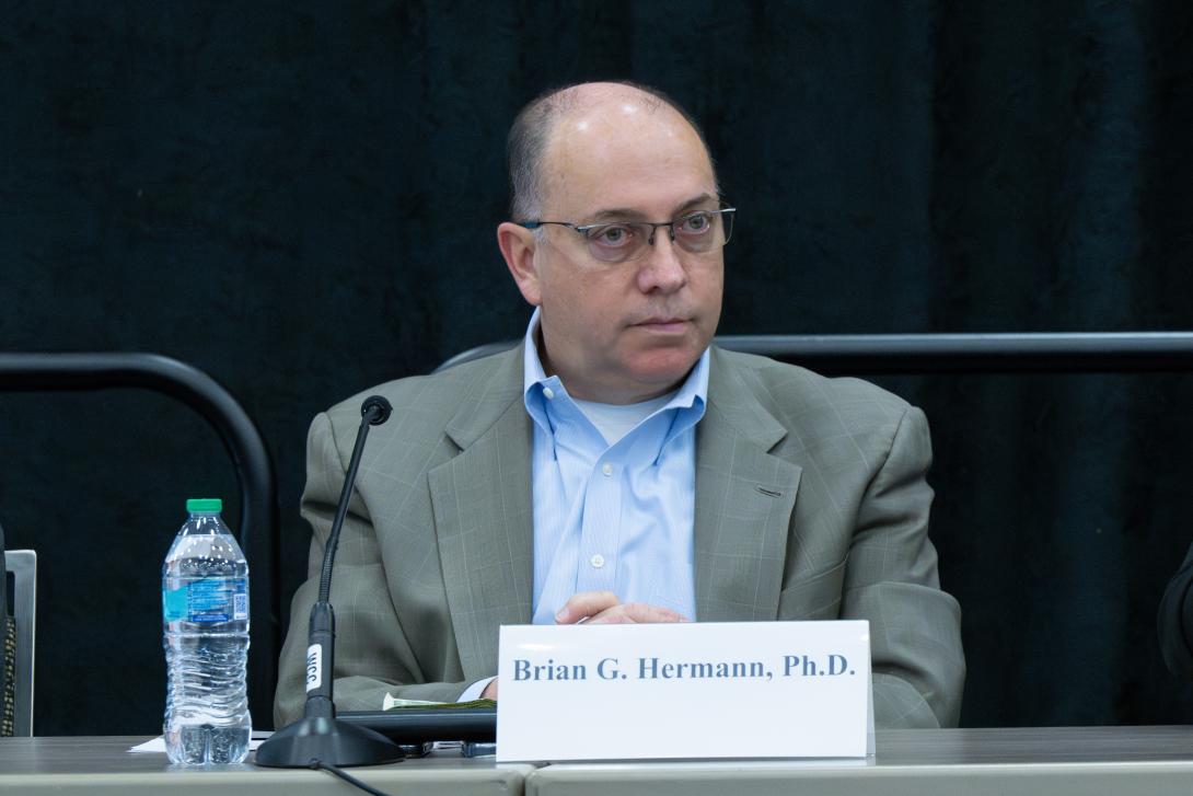 Brian G. Hermann, director and program executive officer for DISA's Program Executive Office Cyber, spoke at TechNet Cyber 2025. Photo by Edward Cannon, courtesy of DISA.