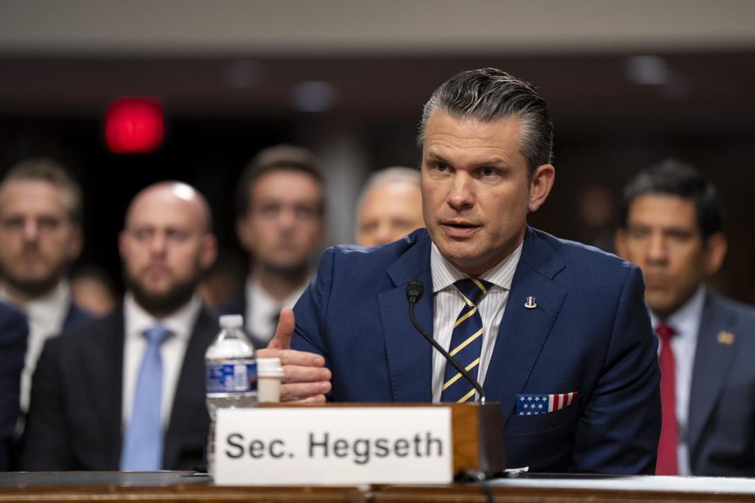 Secretary of Defense Pete Hegseth testifies during a Senate Armed Services Committee hearing on the U.S. Department of Defense budget request for fiscal year 2026 and the Future Years Defense Program at the Dirksen Senate Office Building, Washington, D.C., June 18, 2025. Credit: DOD photo by U.S. Navy Petty Officer 1st Class Alexander Kubitza