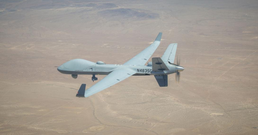 A Belgian aircrew completed training to operate the MQ-9B SkyGuardian. Credit: General Atomics Aeronautical Systems Inc.