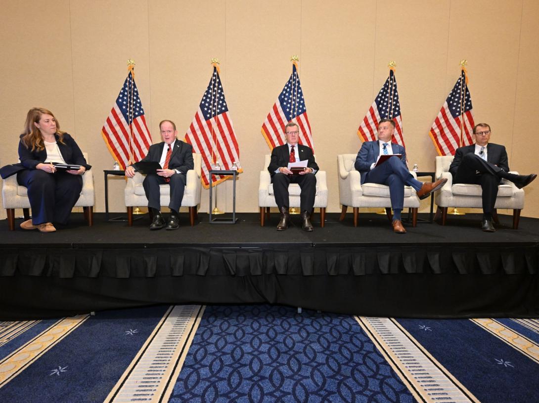 Leaders talk about the importance of U.S. partnerships in times of conflict at the 2025 Intelligence & National Security Summit. Credit: Herman Farrer Photography