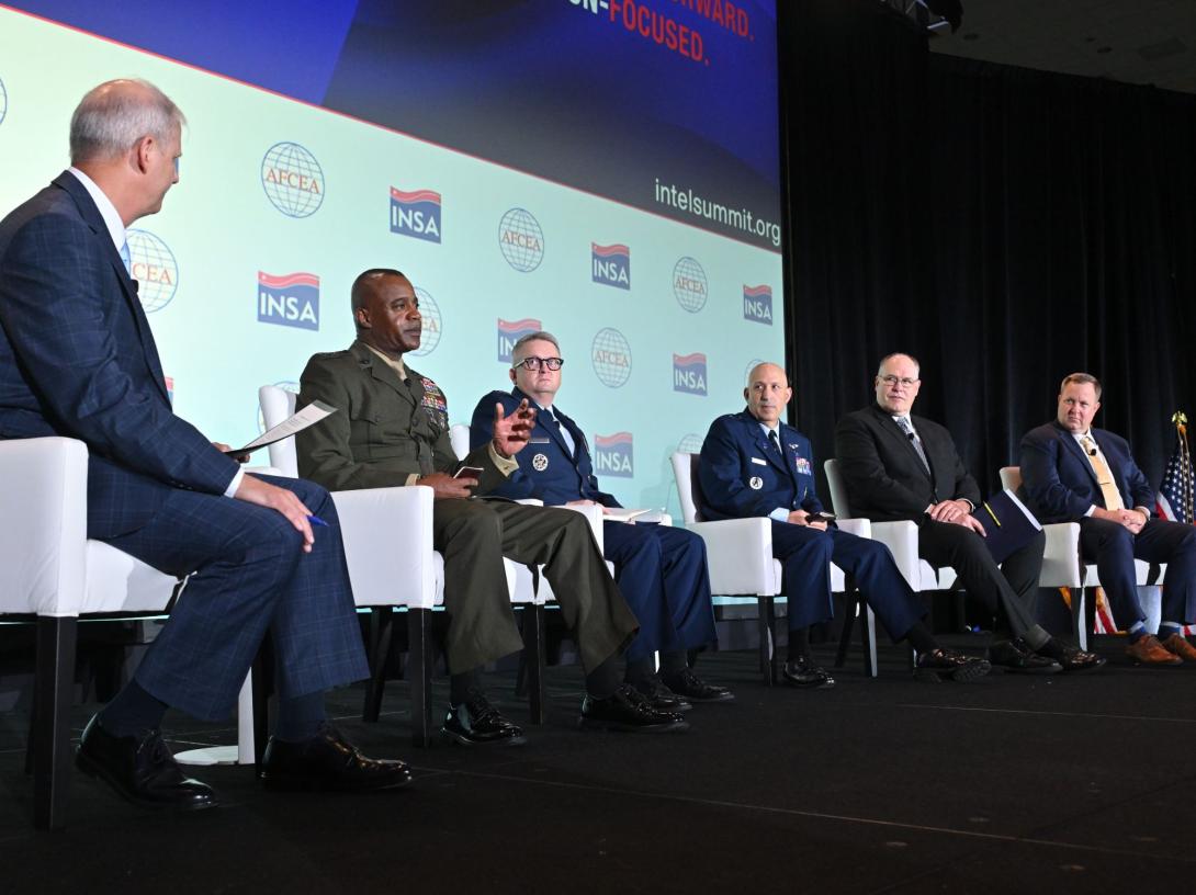 Military leaders explain what they need from industry partners at 2025 Intelligence & National Security Summit. Credit: Herman Farrer Photography