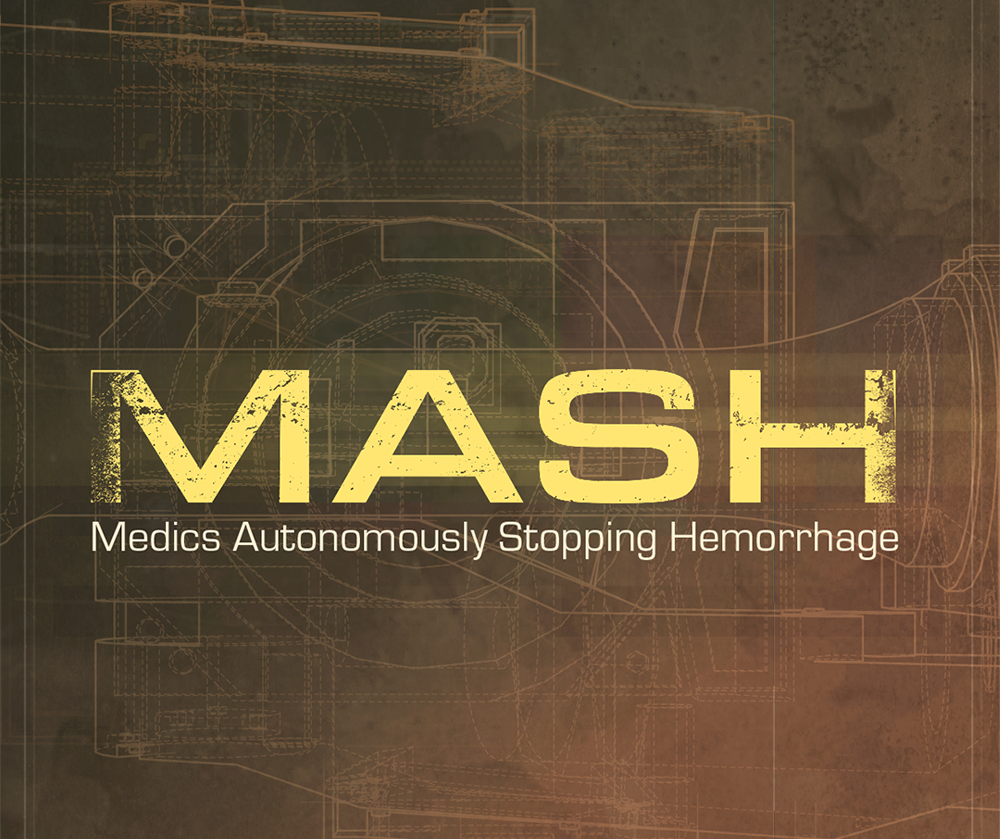 The Medics Autonomously Stopping Hemorrhage, or MASH, system may provide life-saving help to wounded soldiers on the battlefield. Credit: DARPA | Alissa Eckert MSMI