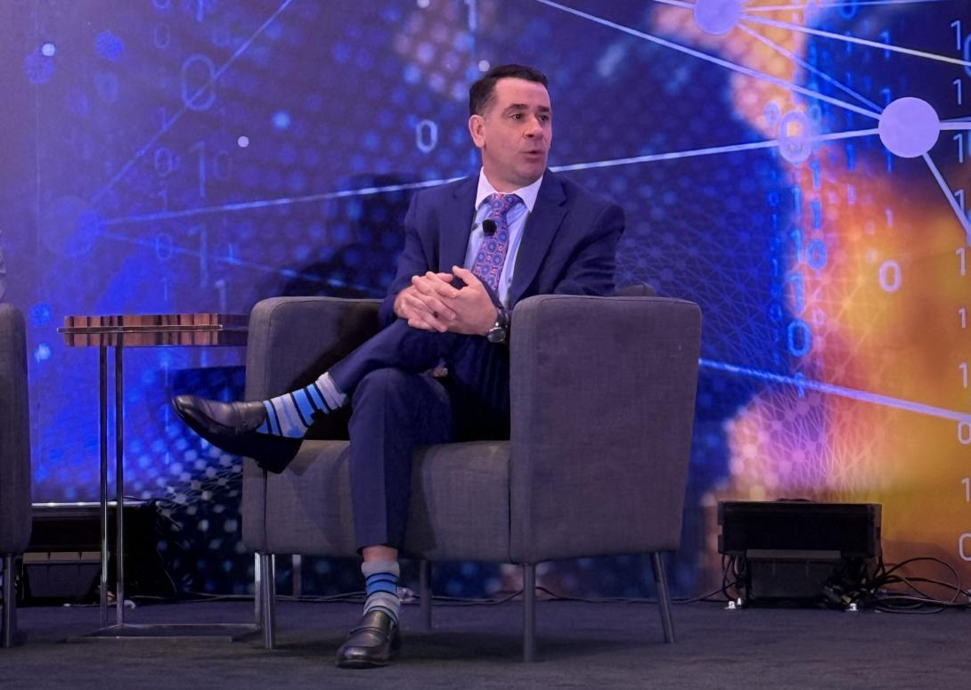 Leonel Garciga, chief information officer for the Department of the Army, speaks at AFCEA NOVA Army IT Day 2026, held in McLean, Virginia.