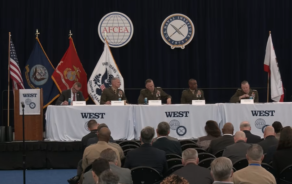 U.S. Marine Corps leaders speak at WEST 2026.