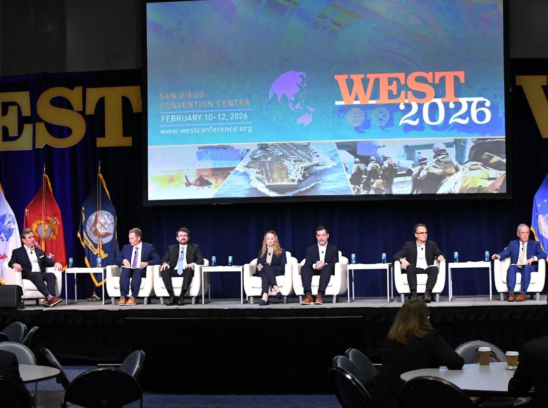 Naval operations experts speak at WEST on February 11, 2026, in San Diego. Credit: Karras Photography