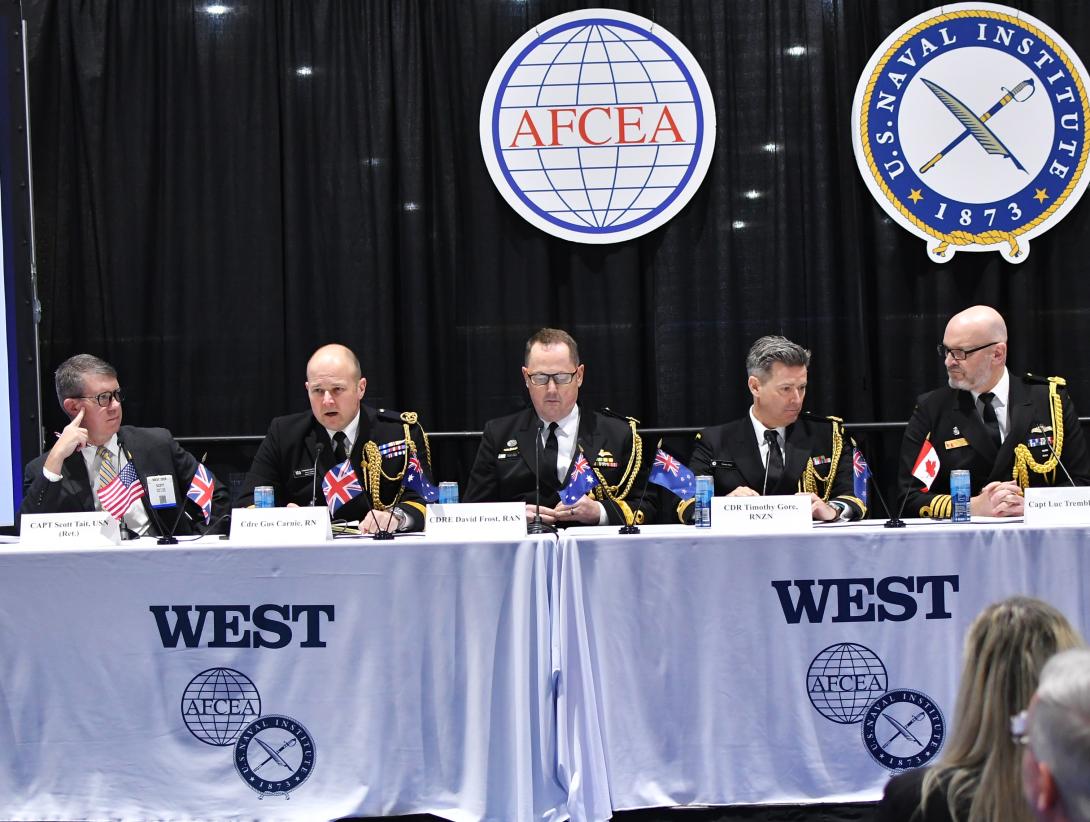 Leaders from the Five Eyes nations explain what it will take to prepare for conflict with China at the WEST conference on February 12, 2026, in San Diego. Credit: Karras Photography