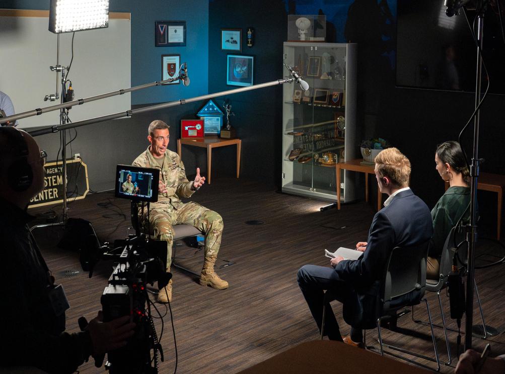 Lt. Gen. Paul Stanton, director of DISA and the commander of the Department of War Cyber Defense Command, speaks during an exclusive, sit-down interview with SIGNAL Media. Credit: Edward Cannon, DISA photographer