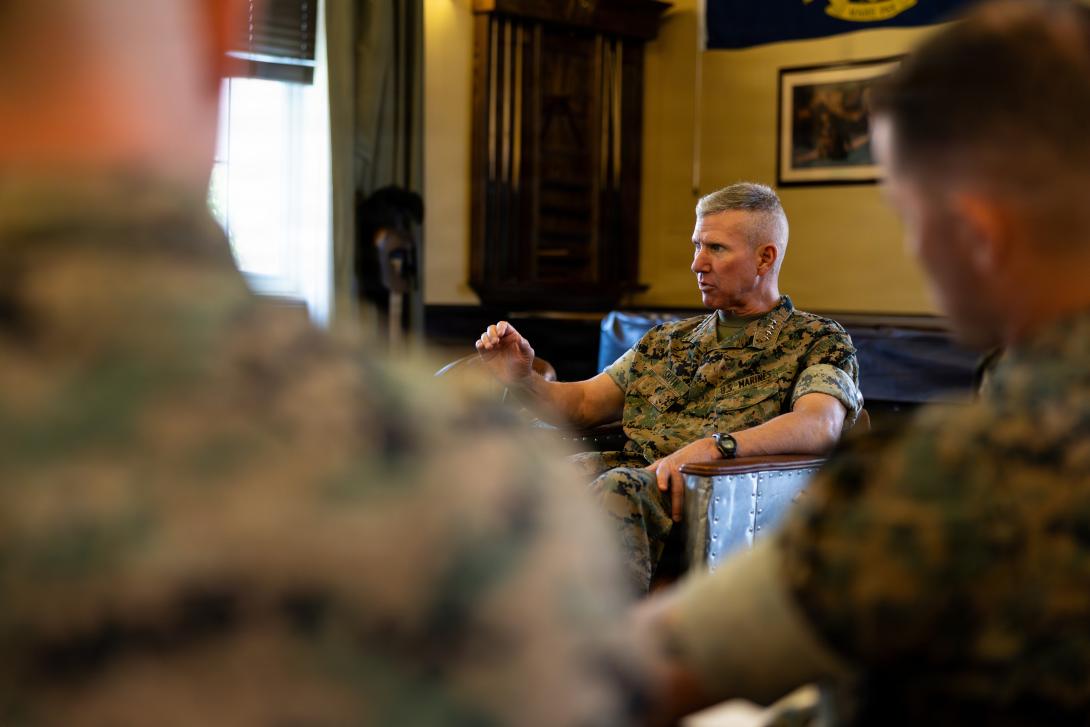 Gen. Eric Smith spoke at Modern Day Marine 2026 in Washington, D.C. U.S. Marine Corps photo by Cpl. Juaquin Greaves