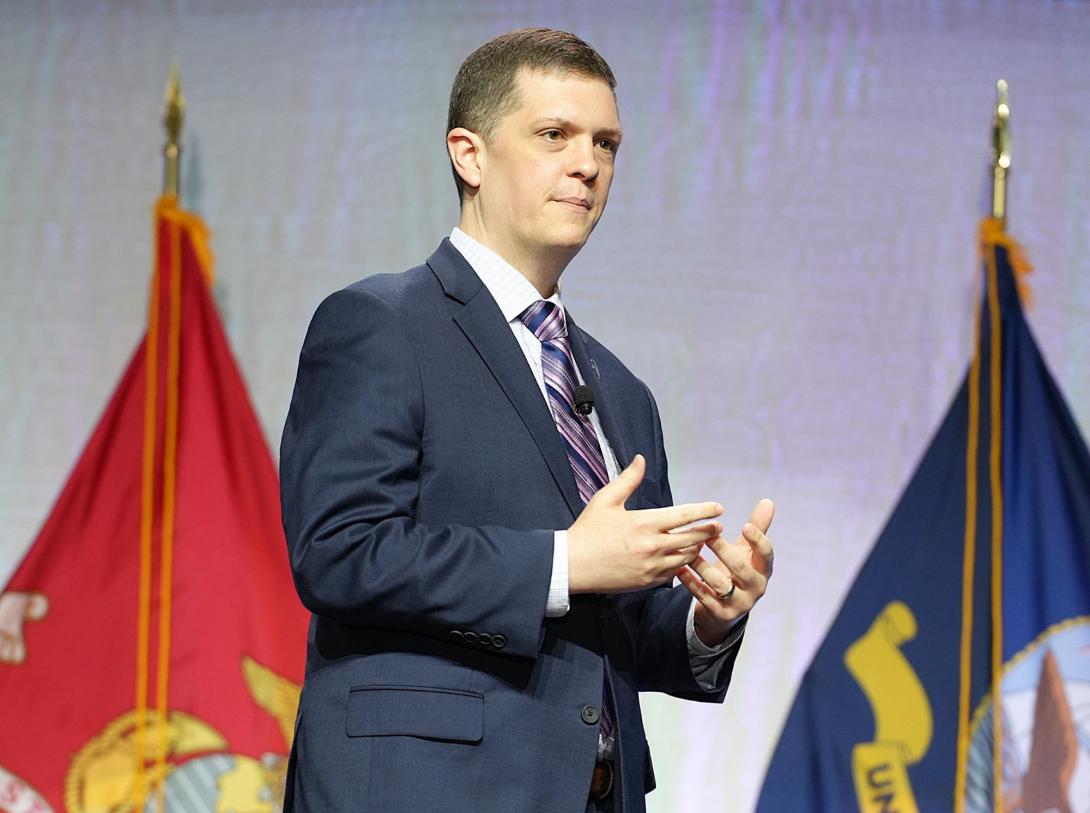 Nick Andersen, acting director and deputy director for CISA, speaks at TechNet Cyber 2026 in Baltimore. Credit: Pure Light Images