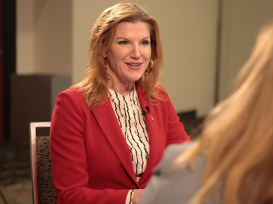 DOW CIO Kirsten Davies sits down to speak with SIGNAL Media during the TechNet Cyber conference in Baltimore on June 2, 2026. Credit: Pure Light Images