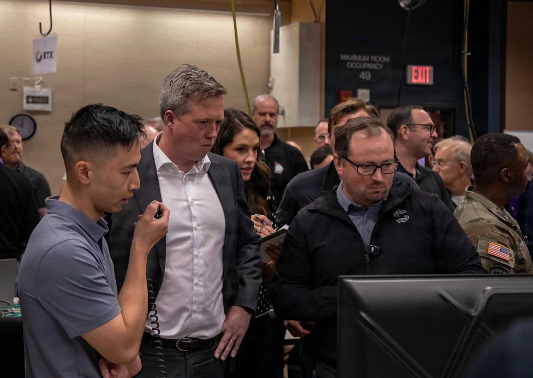 Former Secretary of the Army Dan Driscoll observes a demonstration from industry partners during Operation Jailbreak in May at Fort Carson, Colorado. Credit: Staff Sgt. Richard Stewart
