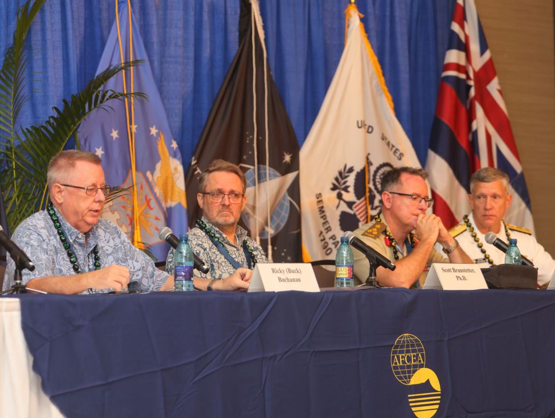 A panel of experts discuss agentic AI for mission-specific purposes at TechNet Indo-Pacific 2026 in Honolulu. Credit: Artistic Mindz Photography