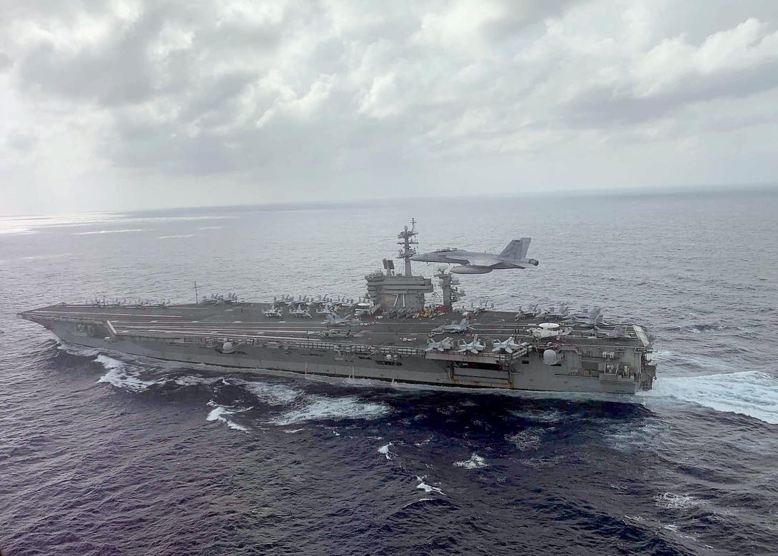 The Naval Information Warfare Systems Command's digital twins project is being incorporated into the 26 ships of the USS Theodore Roosevelt strike group. U.S. Navy photo by Cmdr. Damon Loveless/Released