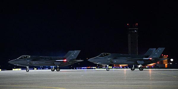 Air Force intelligence leader warns U.S. industry of growing risk from China's goal of intellectual property theft to undercut U.S. national security. Pictured, a F-35A Lighting II waits to taxi on the runway at Hill Air Force Base, Utah on May 20. Credit: U.S. Air Force photo by R. Nial Bradshaw.