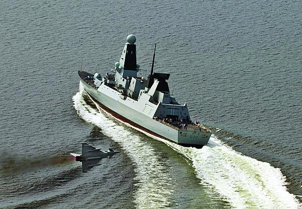 Shrinking defense budgets are forcing many Wester European nations, such as the United Kingdom, to cut back on major weapons platforms such as this Eurofighter Typhoon combat jet and Type 45 Destroyer. 