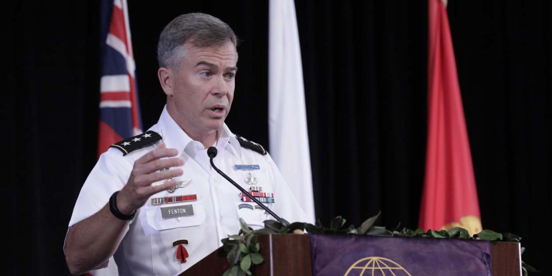 Lt. Gen. Bryan P. Fenton, USA, deputy commander, U.S. Pacific Command, discusses military challenges and opportunities in the Asia-Pacific region at TechNet Asia-Pacific.