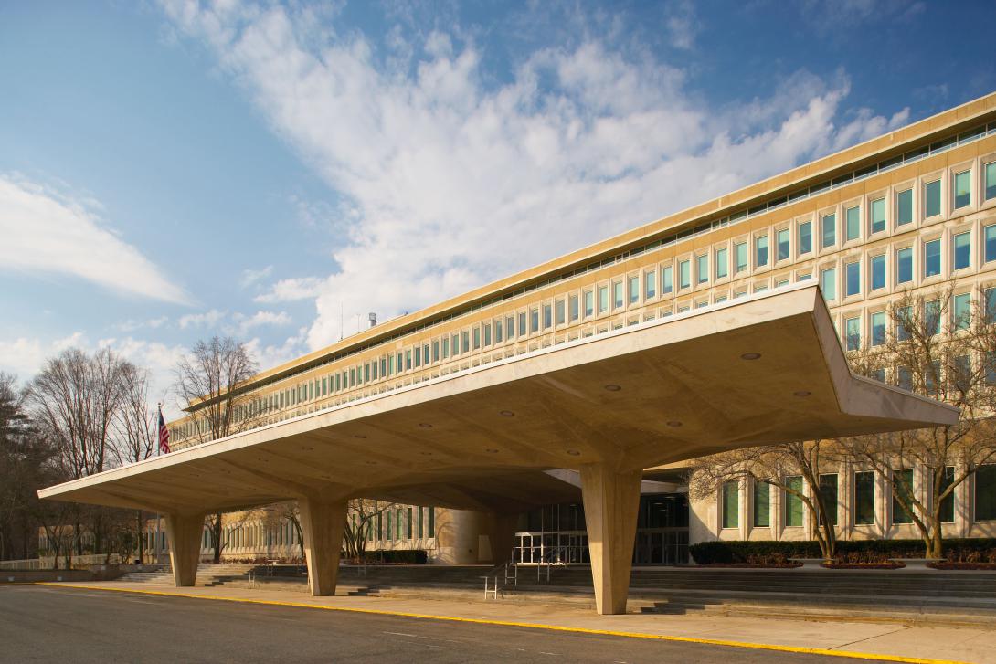  Historian from the Central Intelligence Agency (CIA) stresses the importance of its partnership with the private sector. Credit: Photo of the agency's original headquarters building in McLean, Virginia, courtesy of the CIA.