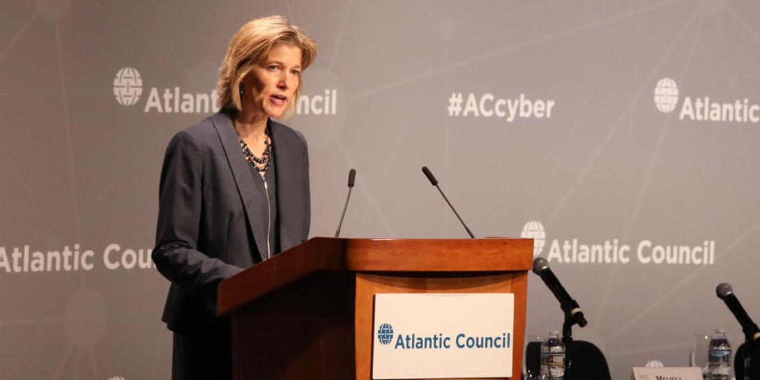 The FBI’s Cyber Division is strengthening its investigative capabilities to battle more and more digital-based crimes from global adversaries, says Amy Hess, executive assistant director of the FBI’s Criminal, Cyber, Response, and Services Branch. Credit: Atlantic Council/Image Link