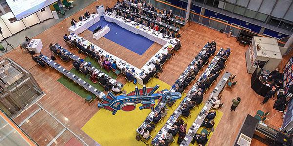 The Arctic Council’s senior Arctic officials conduct meeting in November 2018 on the campus of the University of Lapland in Rovianiemi, Finland. Russia’s invasion of Ukraine has halted the meetings. Credit: Creative Commons photo from the Arctic Council Secretariat/Linnea Nordström