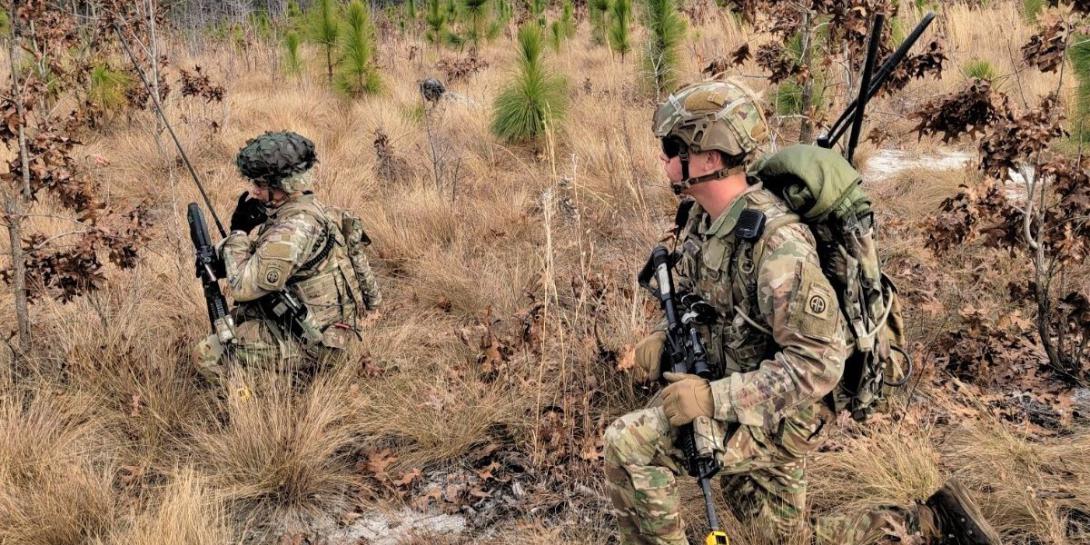 Paratroopers with the 1-504 Parachute Infantry Regiment, 1st Brigade Combat Team, 82nd Airborne Division test out communications technologies during an evaluation at Fort Bragg, North Carolina, January 2021. Getting equipment being considered for armored vehicle networking into the hands of soldiers early on in the procurement process, even before a down select, is a key factor in leveraging advanced commercial solutions.  Nicholas Robertson, operational test command visual information specialist, U.S. Army