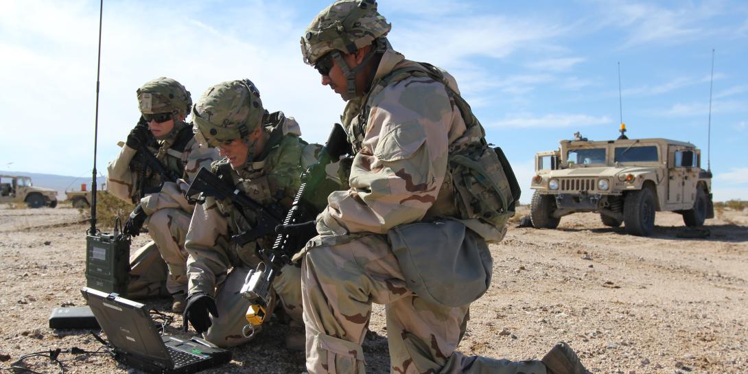 U.S. Army cyberspace operations specialists work in the field. The Army is organizing its training to build a fully data-literate enterprise among its diverse cyber users and experts. Credit: U.S. Army photo