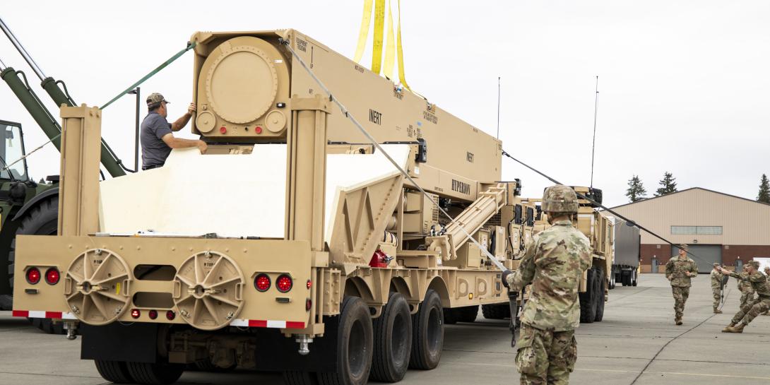 The U.S. Army has delivered the first prototype hardware for the Long Range Hypersonic Weapon system to a battalion of the 17th Field Artillery Brigade. U.S. Army photo by SPC Karleshia Gater