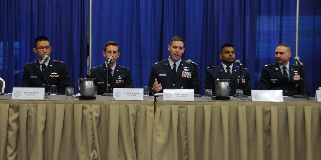 U.S. Air Force leaders discuss the defense of key terrain in cyber operations during a panel at AFCEA's inaugural TechNet Air 2016 symposium in San Antonio.