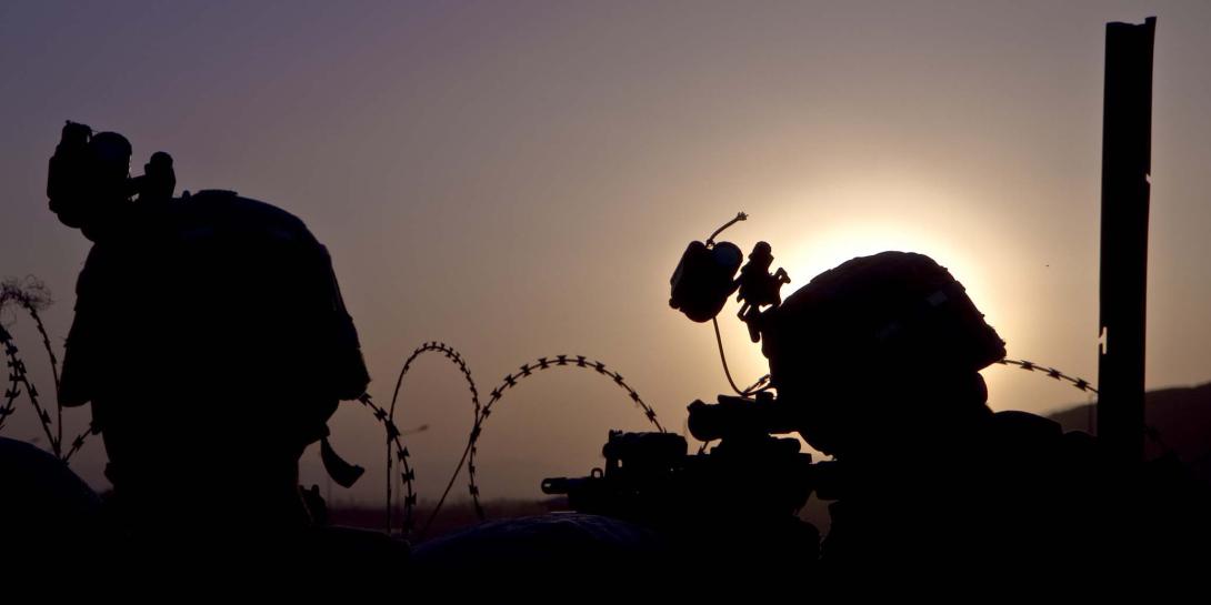 U.S. Army soldiers with the 4th Brigade Combat Team, 101st Airborne Division (Air Assault), perform security duty during a battle drill on Forward Operating Base Lightning, Afghanistan. As officials from the Defense Information Systems Agency (DISA) converge network management tools into a single solution, they intend to move carefully to avoid disrupting communications for warfighters.