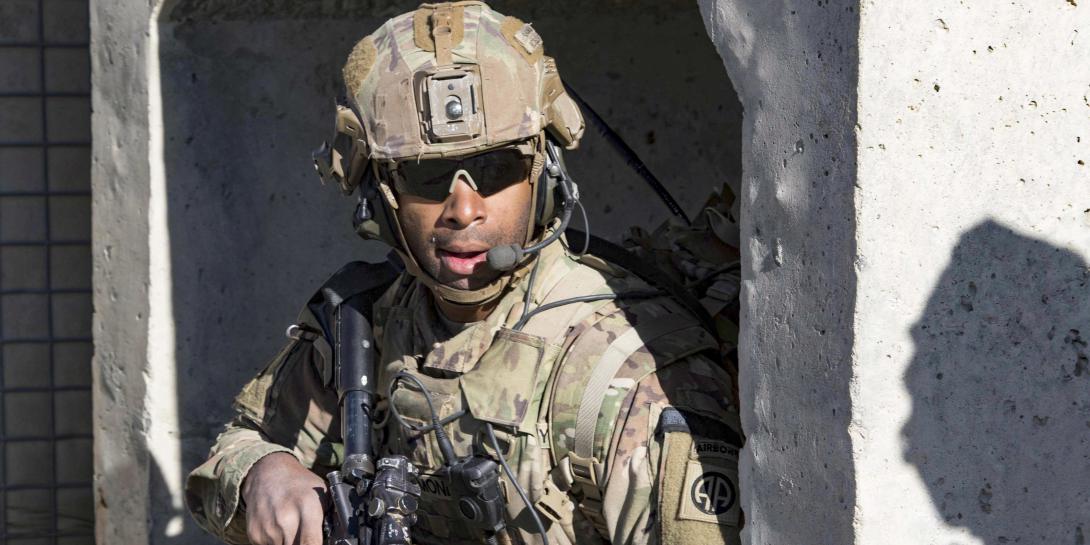 An Army paratrooper provides security during a mission in southeastern Afghanistan, Dec. 29, 2019. The service is discontinuing the Asymmetric Warfare Group and the Rapid Equipping Force as part of the shift from counterinsurgency operations to multi-domain operations. Photo by: Army Master Sgt. Alejandro Licea