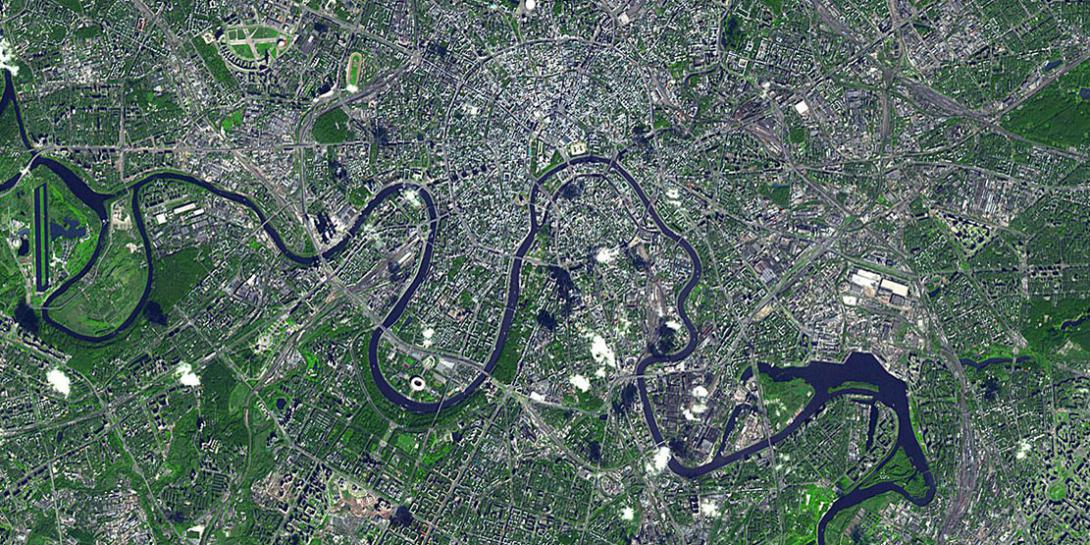 NASA’s Terra spacecraft provides an image of Moscow. IARPA has launched a program intended to significantly reduce the amount of time it takes to build 3-D models of satellite imagery. Credit: NASA/GSFC/METI/ERSDAC/JAROS, and U.S./Japan ASTER Science Team