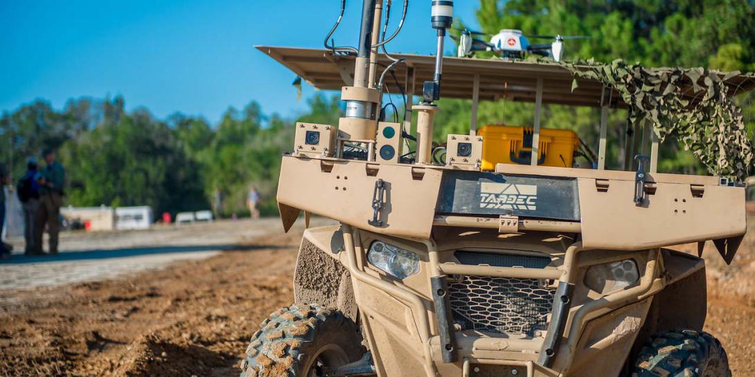 The U.S. Army conducts a demonstration of robotic and autonomous systems at Fort Benning, Georgia. Service officials want to design a Remote Combat Vehicle more lethal and maneuverable than an Abrams tank. Photo credit: Patrick A. Albright