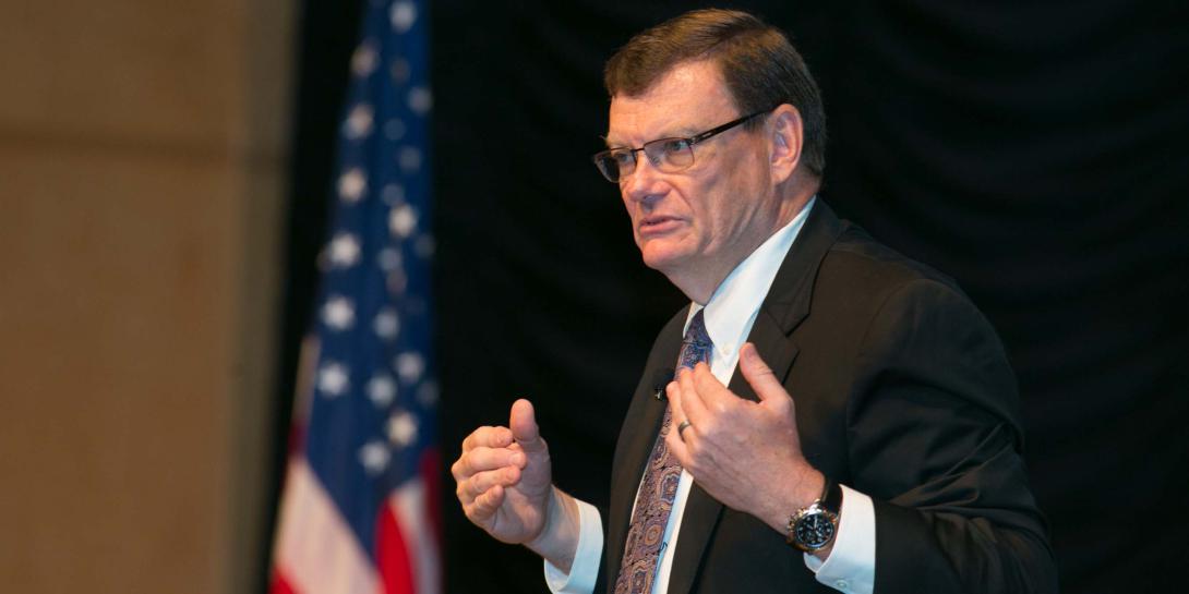 Defense Department CIO Terry Halvorsen addresses mobility concerns at the enterprise level. Photo by Michael Carpenter