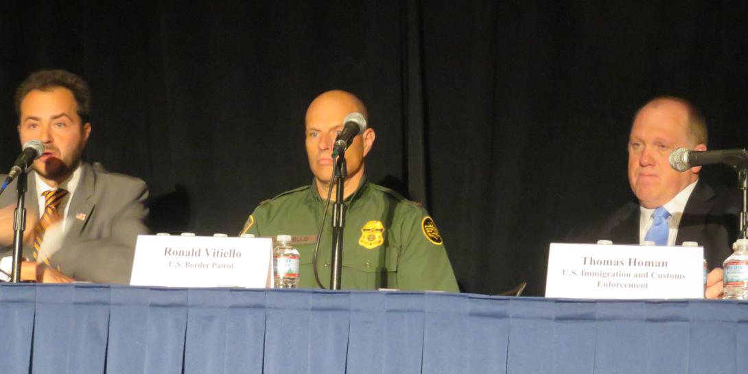 Panelists discuss immigration policies during the FCEA Homeland Security Conference.