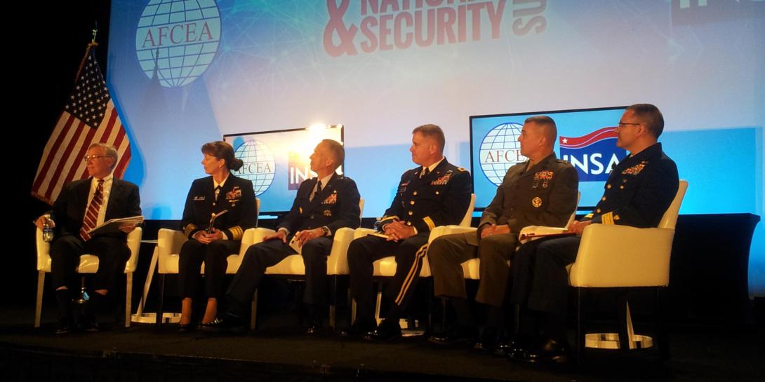 Panelists discuss military intelligence at the Intelligence and National Security Summit.