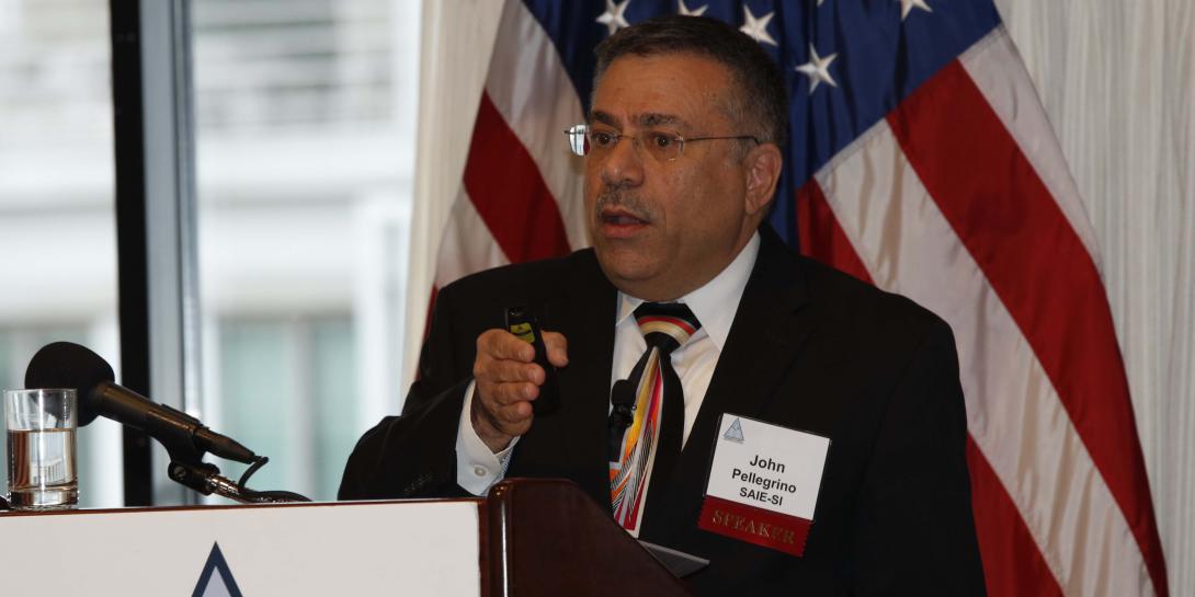 John Pellegrino, deputy assistant secretary of the Army (Strategic Integration) speaks during the AFCEA DC Chapter's IoT Summit. Photo by Mike Carpenter