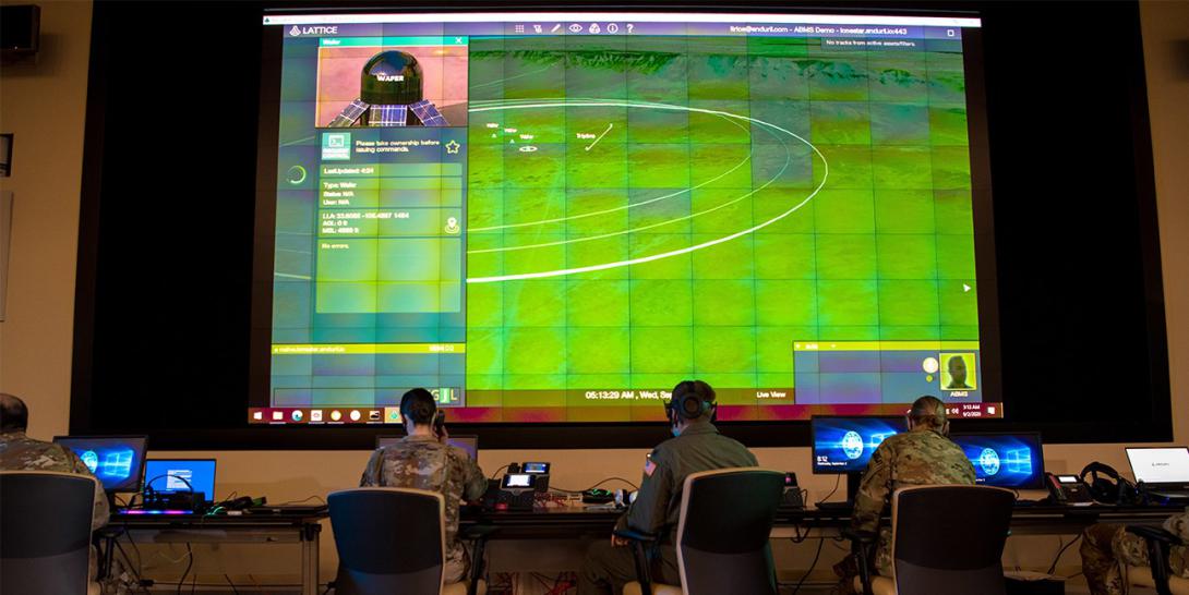 U.S. Air Force Airmen monitor computers in support of the Advanced Battle Management System Onramp 2 exercise. Multiple exercises took place this fall to prove some of the initial concepts of joint warfighting across all domains. Credit: Air Force photo by Senior Airman Daniel Hernandez